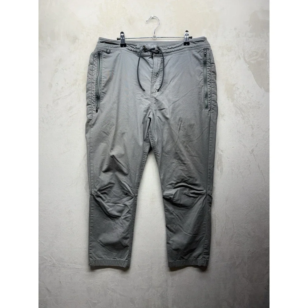 Roark Layover 2.0 Slim Straight Travel Pants Mens 34 L Grey Stretch Hiking Chino